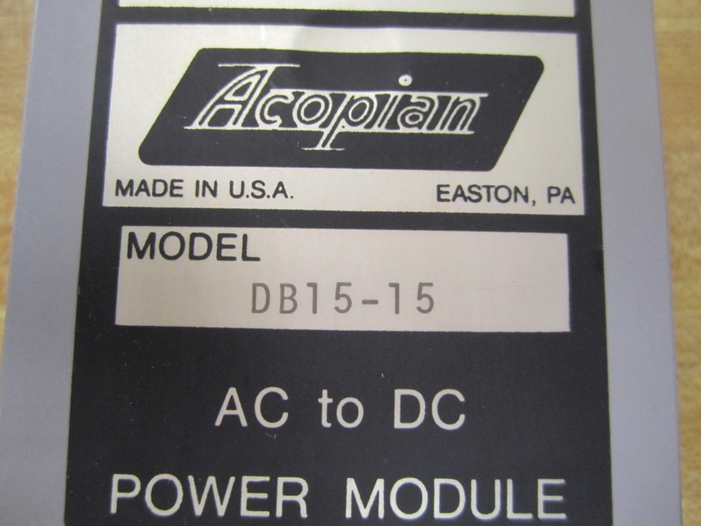 Acopian DB15-15 Power Module DB1515