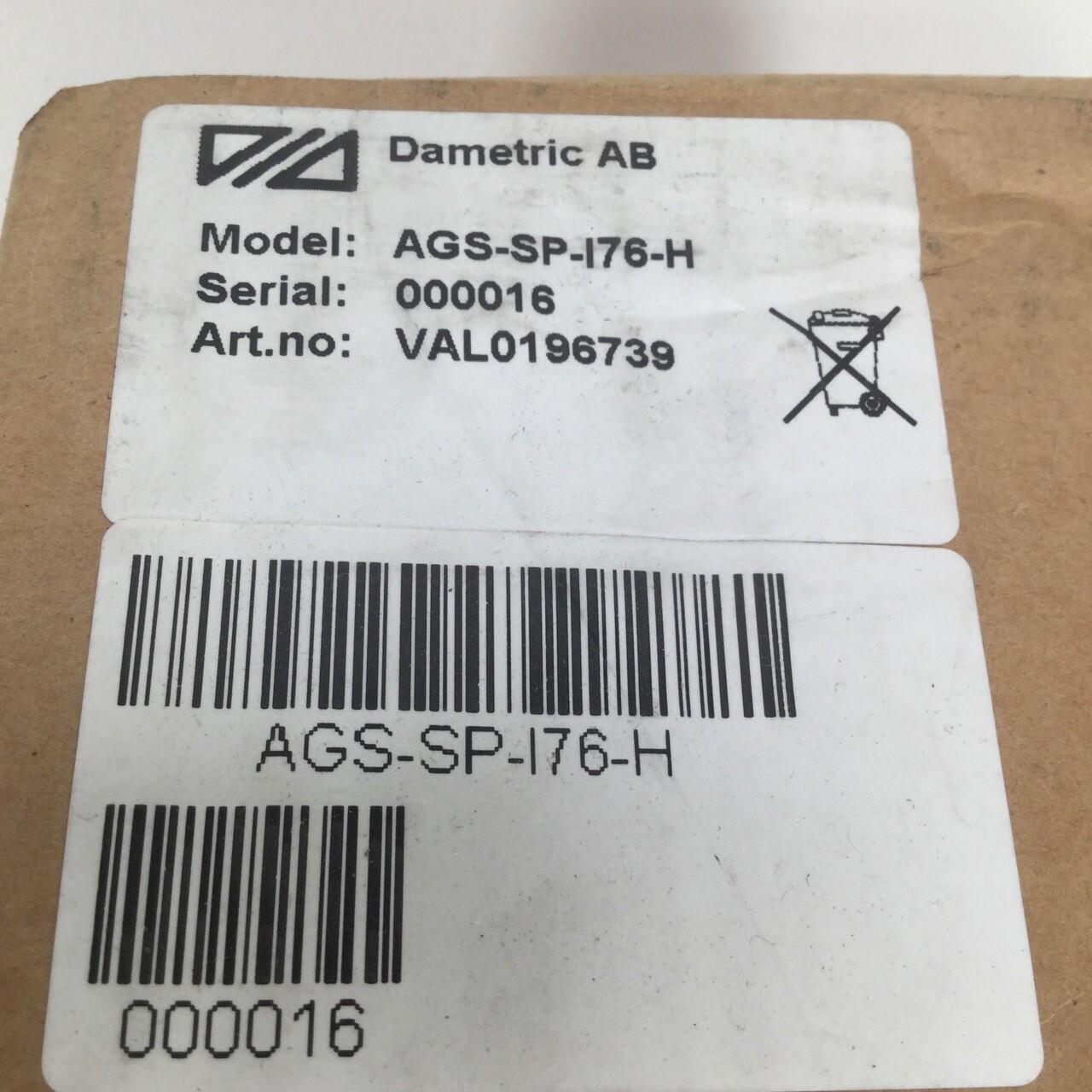 Dametric Ab AGS-SP-I76-H Holder sensor VAL0196739 NEW NFP