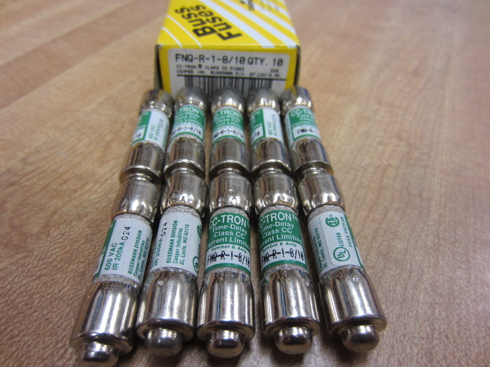 Buss FNQ-R-1-8/10 Bussmann Fuse Cross Ref 1CT92 (Pack of 10)