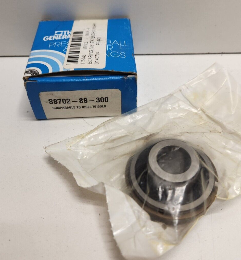NEW OLD STOCK! GENERAL BEARING 5/8″ ID X 1-3/8″ OD BEARING INSERT S8702-88-300