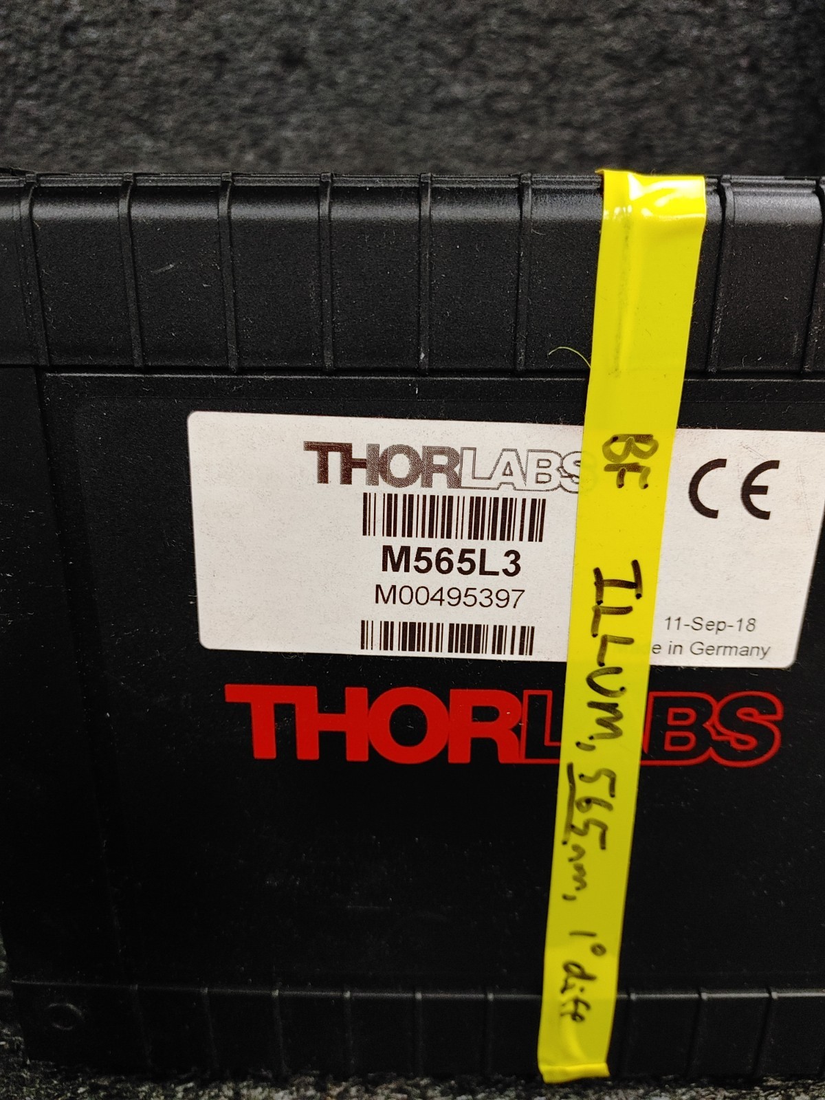 THORLABS M565L3 565 nm 880 mW 1000 mA Mounted LED w Lens Tube and Optic Filter