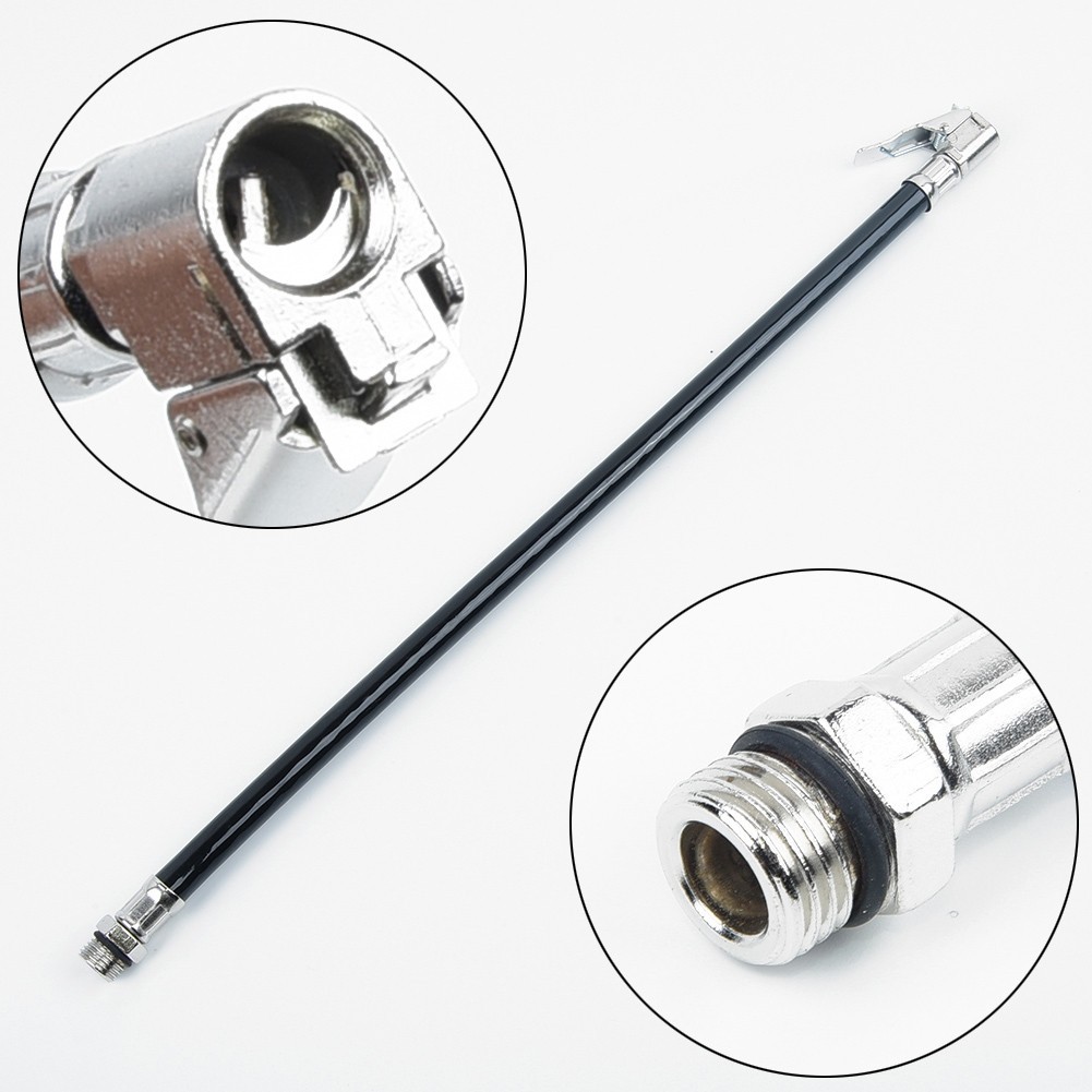 Car Truck Air Tire Pressure Meter Inflator Auto Automobile Flexible Rubber Hose
