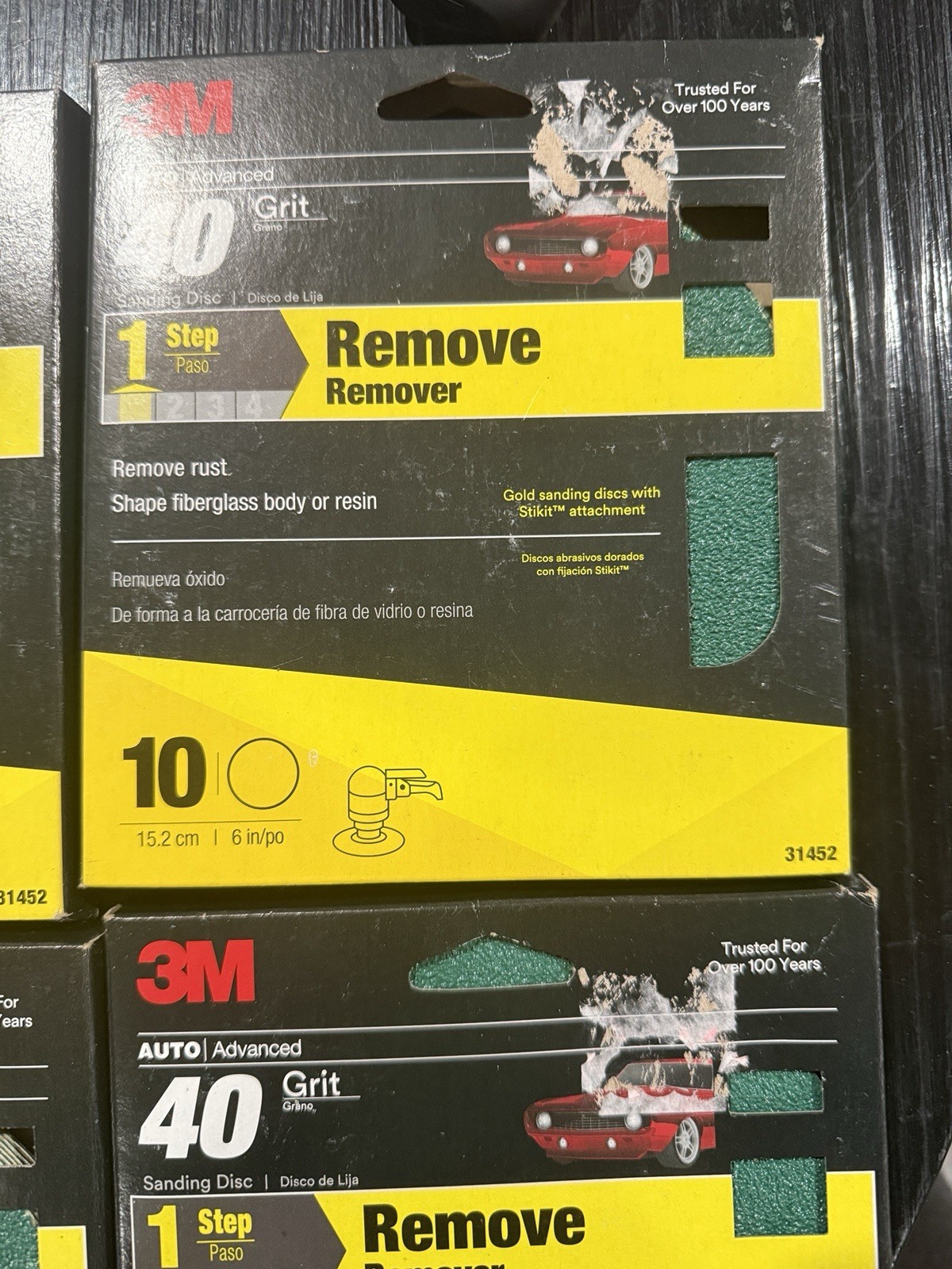 3M Sanding Discs with Stikit Attachment 10 Pack, 31452, 6 in, 40 g (Case of 10)