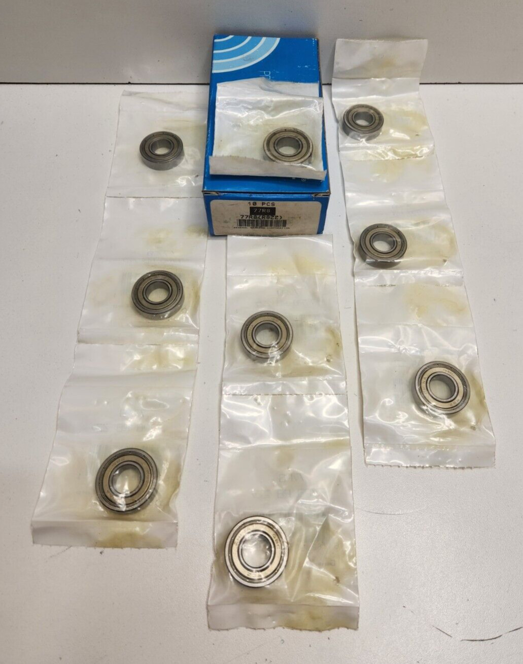 LOT OF 9 NEW OLD STOCK! GENERAL BEARING 1/2″ X 1-1/8″ X 5/16″ BEARINGS 77R8