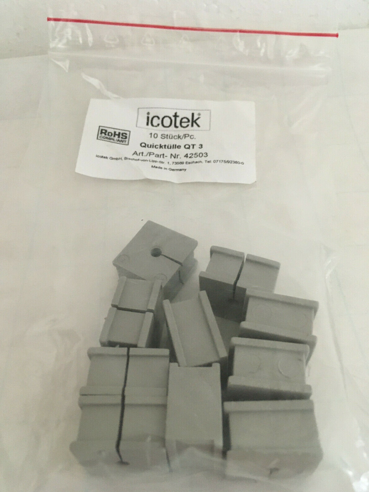 NEW Icotek QT3 42503 Gray Cable Grommet (10 PACK) | FAST SHIPPING!