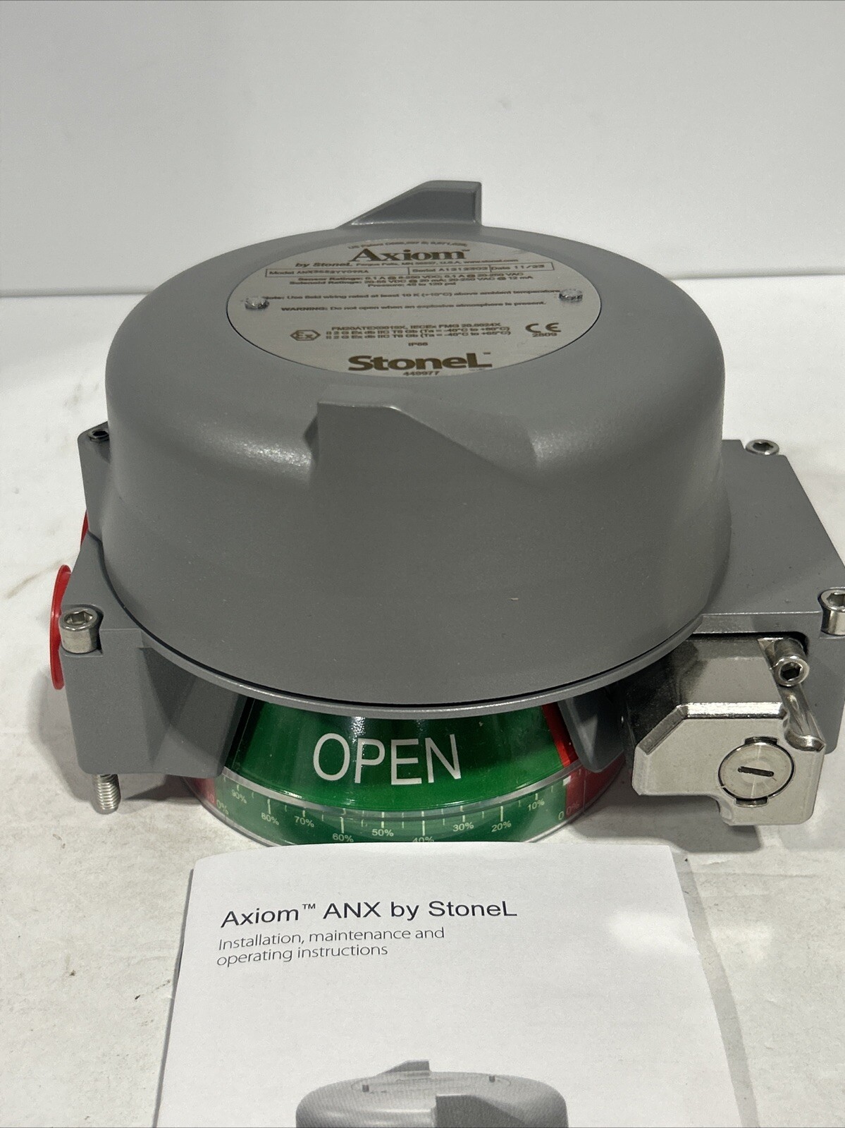 Axiom StoneL Valve Controller ANX35S2YV09RA S/N A1212302