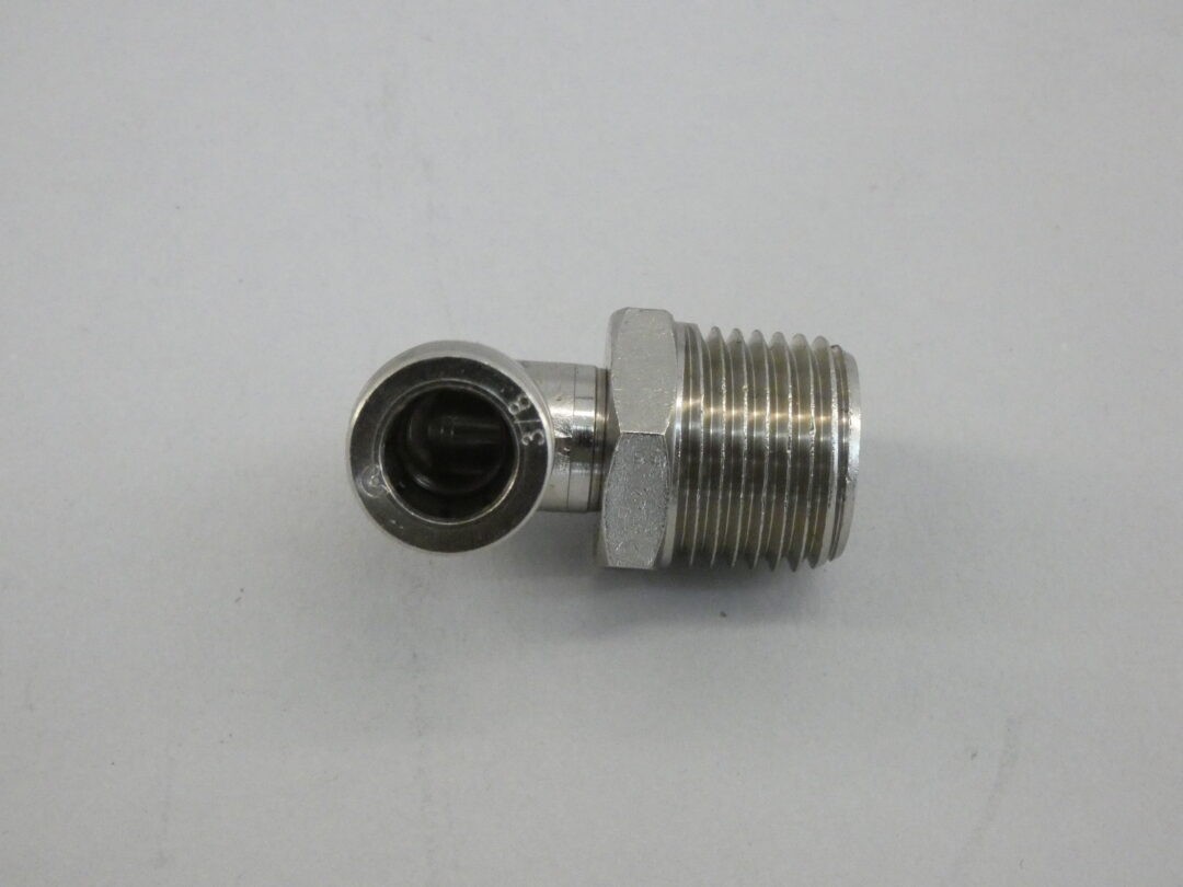 Tube Fitting Push-to-Connect 90 Degree Elbow 3/8″ Tube to 1/2″ Male NPT Nickl…
