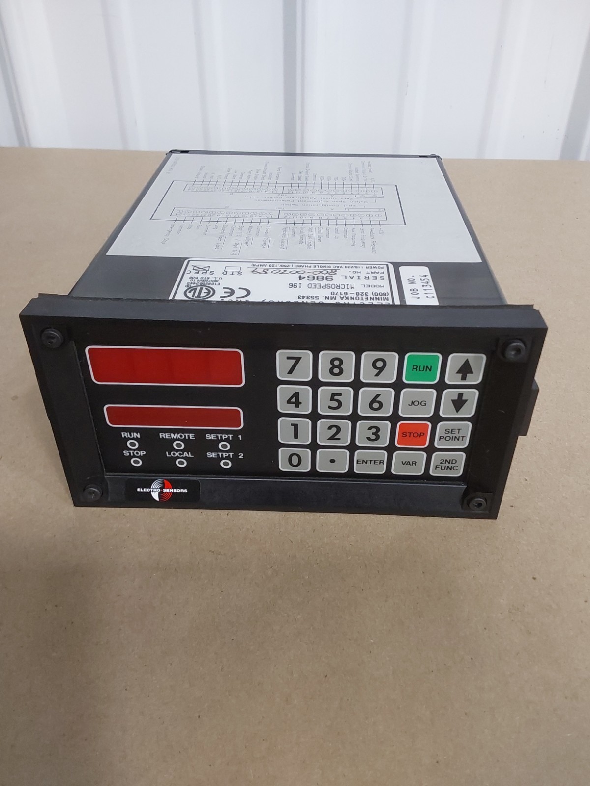 NOS ELECTRO-SENSORS Microspeed Model# 196 Speed Controller 1PH P/N 800-007089