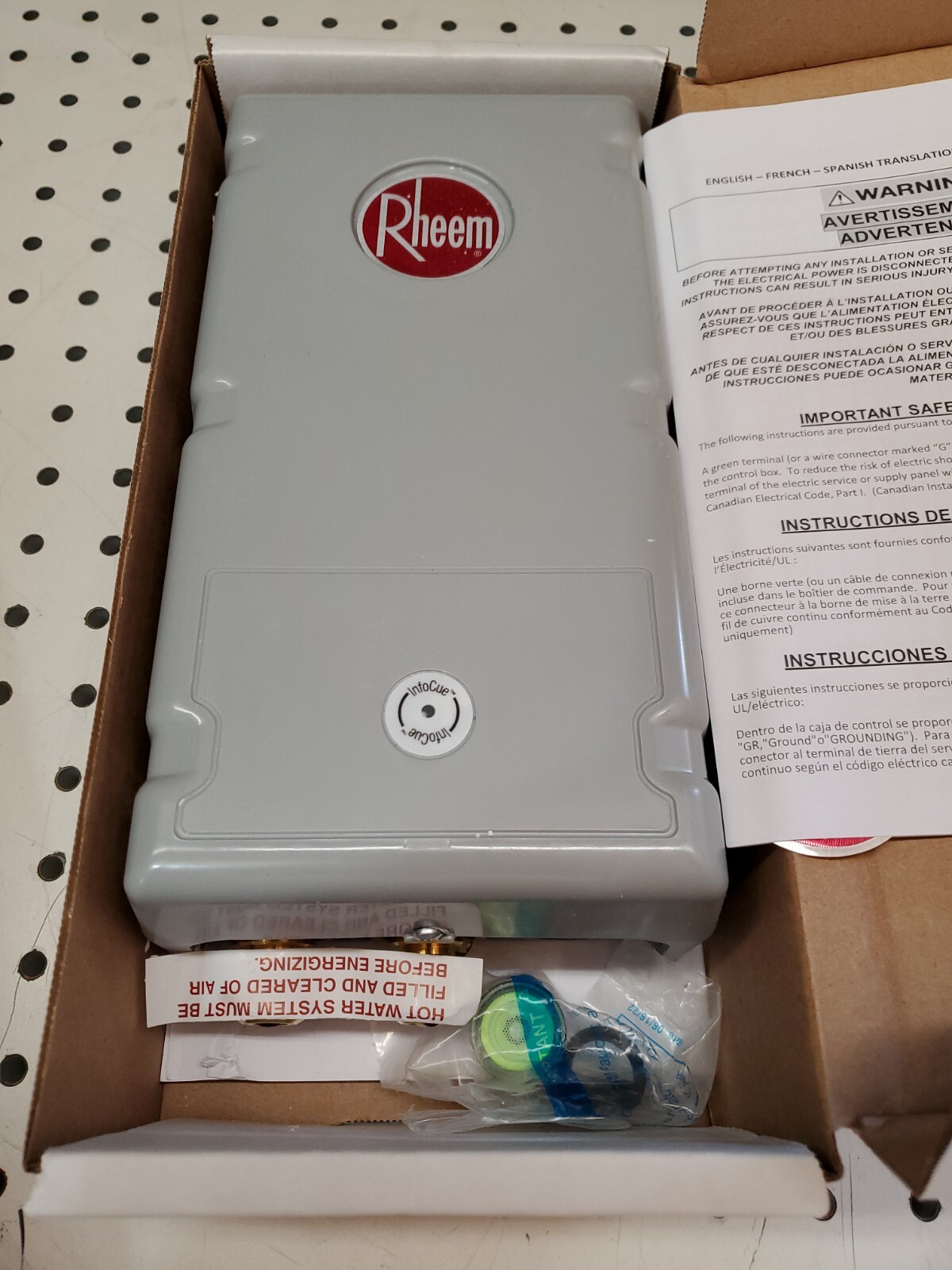 Rheem RTEH3512 tankless Electric Water Heater POU