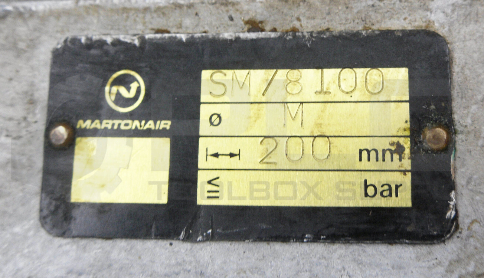 MARTONAIR SM/8100 PNEUMATIC CYLINDER 200MM