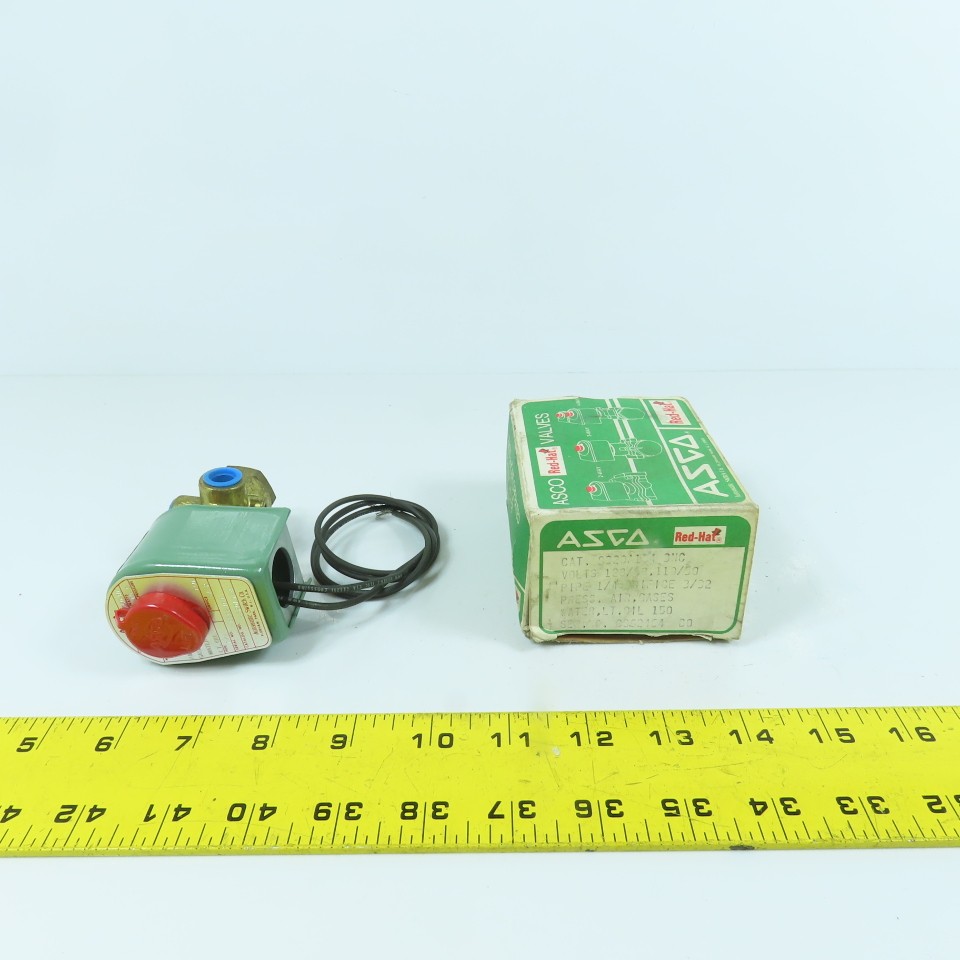 Asco 8320A184 Air, Gas, Water Solenoid Valve 120V 10.5W 1/4″ NPT 150PSI 3-Way