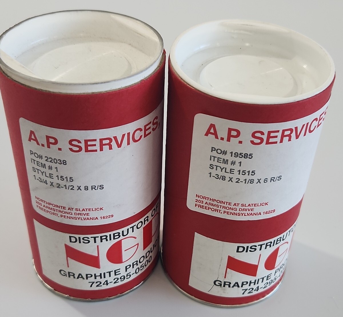 *SURPLUS* [2] A.P. Services Style 1515 Size 1-3/8×2-1/8×6 R/S 1-3/4×2-1/2×8 R/S