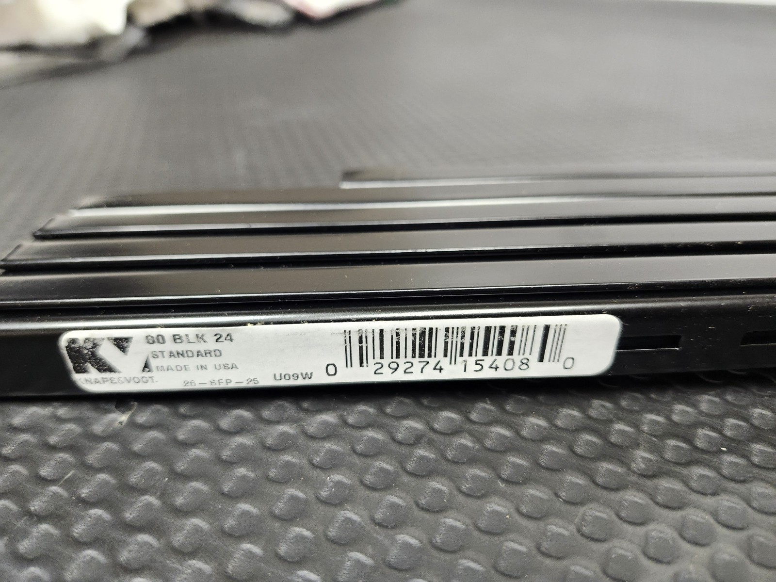 Knape & Vogt 80 BLK 24 Steel Black Single Slot Standard Shelf 2 ft. (Pack of 10)
