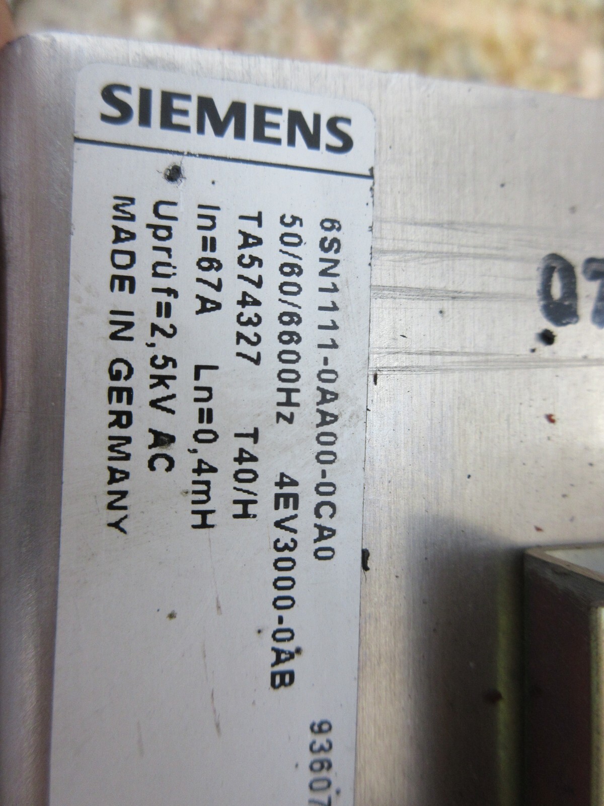 SIEMENS TRANSFORMER 6SN1111-0AA00-0CA0 4EV30000-0AB HYUNDAI HIT-15S CNC LATHE