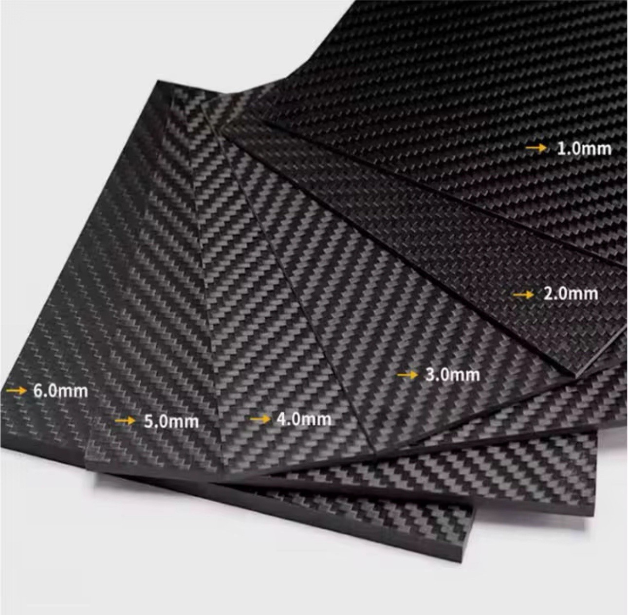 High Quality 3K Carbon Fiber, Size 500x500x3mm, Matt, Twill Plate,