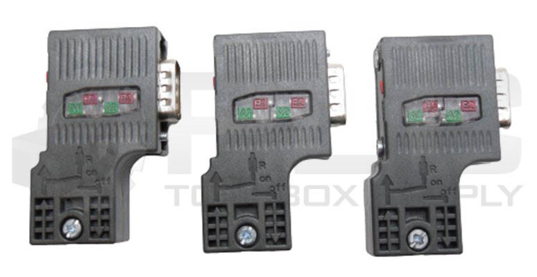 LOT OF 3 SIEMENS 6ES7 972-0BA52-0XA0 90 DEGREE CONNECTION PLUG
