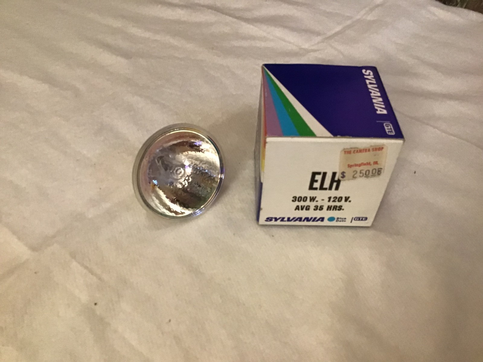Sylvania Blue Dot ELH Projector Lamp Replacement Bulb Tungsten Halogen as shown