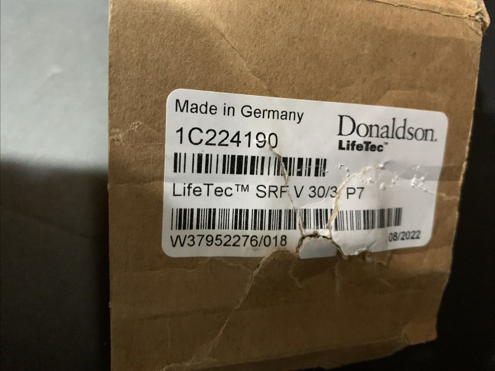 Donaldson LifeTec SRF V 30/3 P7 0.2 Micron Sterile Filter Element NEW