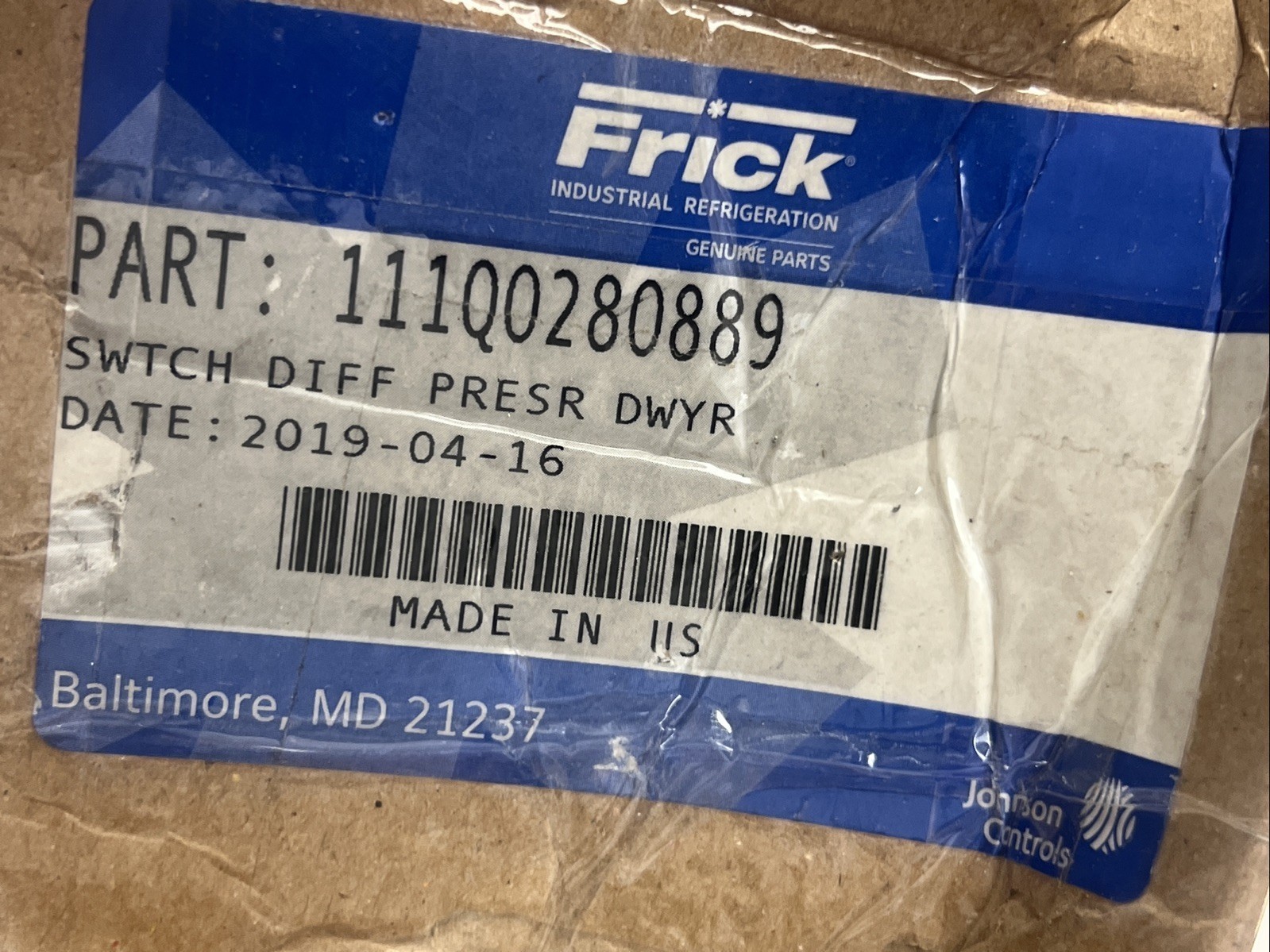 NEW – DWYER 1900 SERIES 125/480V .07-.15″ W.C. PRESSUE SWITCH 1910-0