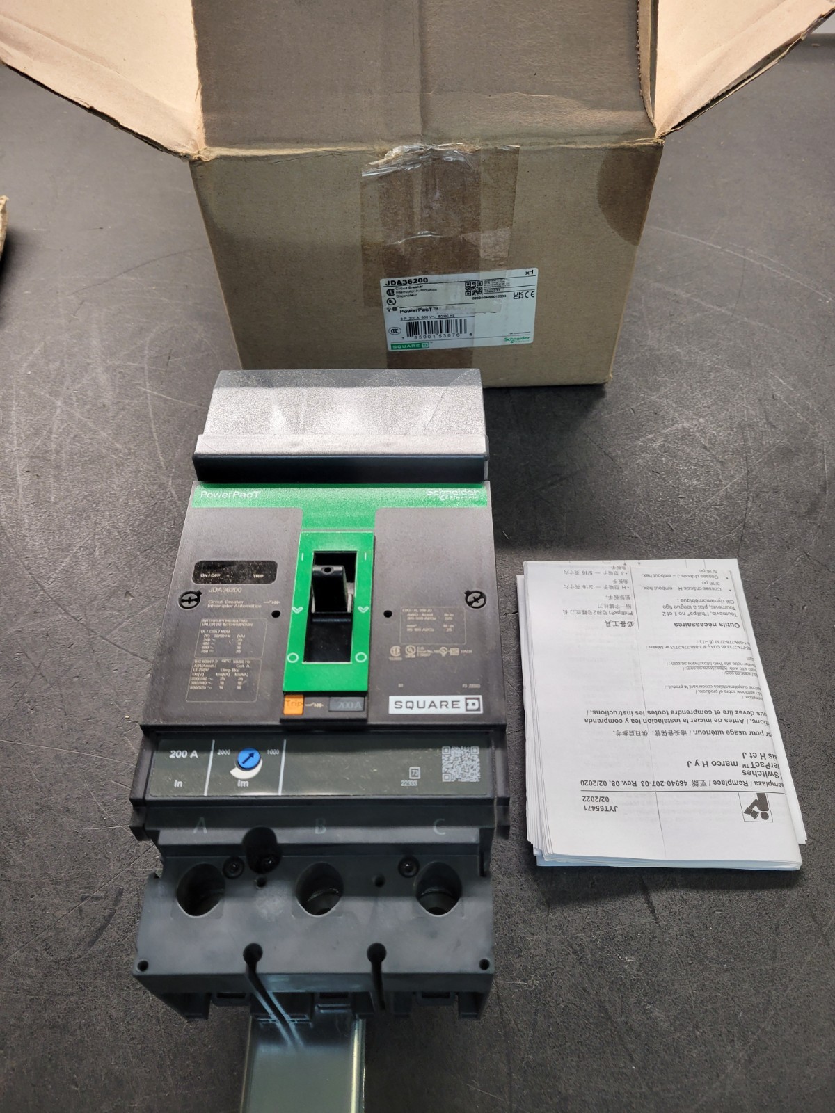 Square D JDA36200 Breaker.