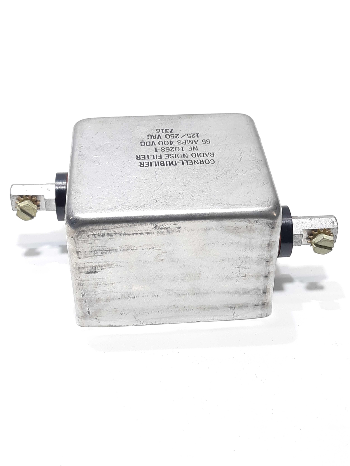 Cornell Dubilier NF 10268-1 Radio Noise Filter 55A 400VDC 125/250VAC