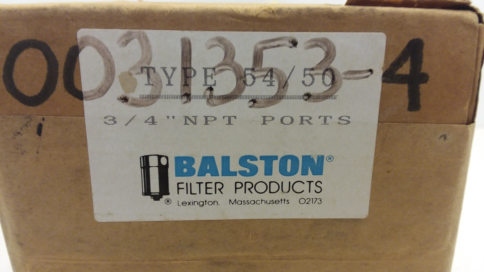 BALSTON 54/50 PNEUMATIC FILTER, 125 PSI 3/4″ NPT PORTS NIB