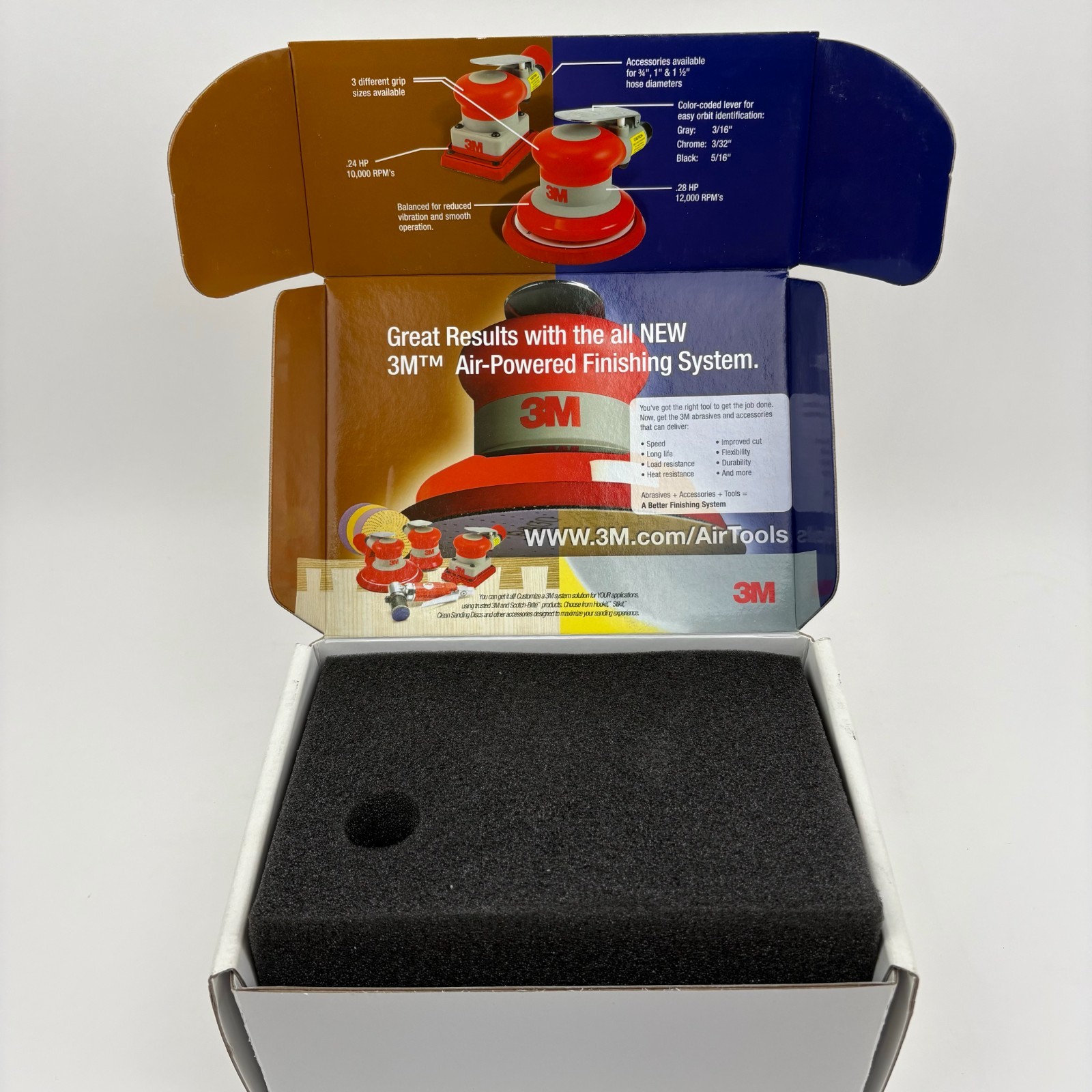 3M 20244 Mini Random Orbital Nib Sander 1-1/4 in x 3/16 Orbit-New In Box