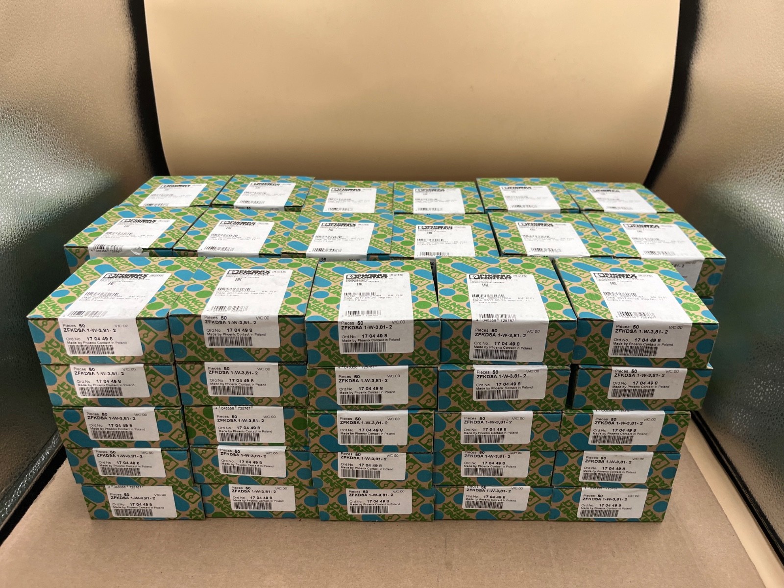 Lot of 5 Boxes of 50 Phoenix Contact 1704498 ZFKDSA 1‑W‑3 81‑2