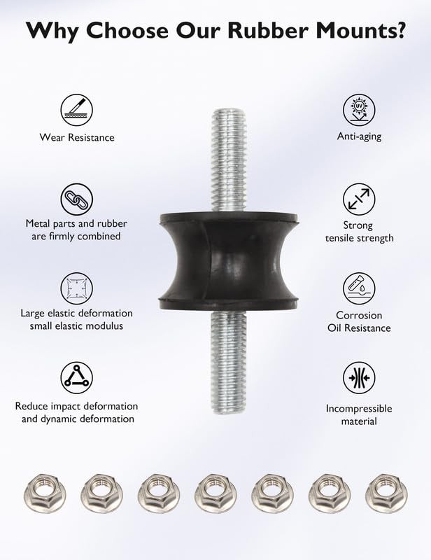 M8 Rubber Waisted Vibration Isolation Mounts Anti Vibration Isolator Mounts 2…