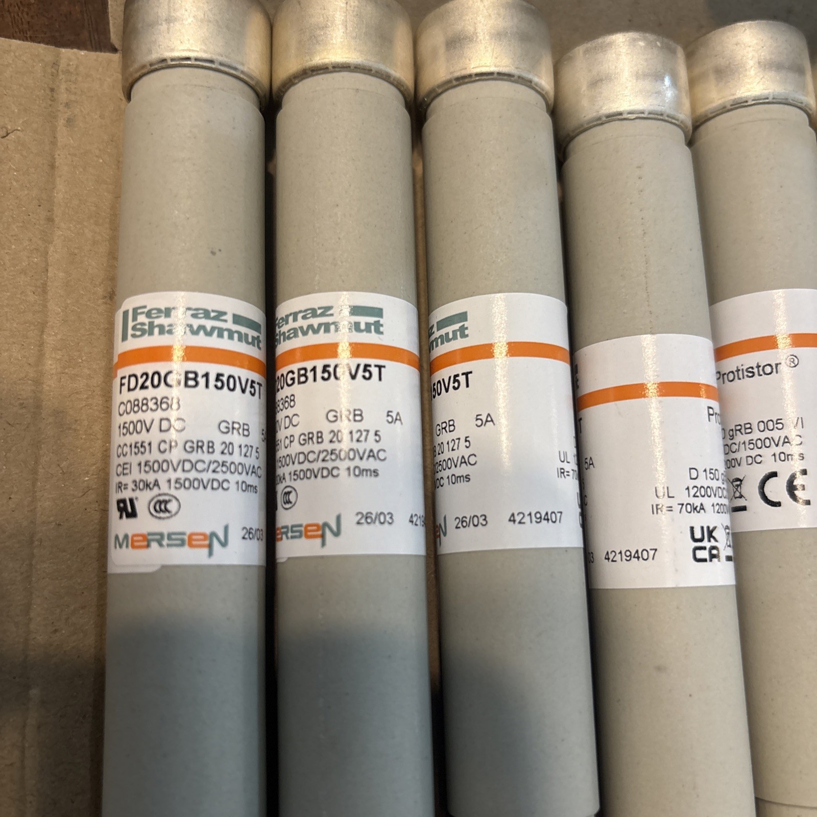 Ferraz Shawmut FD20GB150V5T C088368 Merson Protistor Fuse 1500VDC (1pc) USA