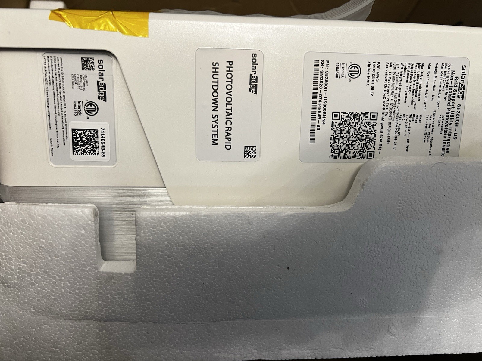 SolarEdge HD-Wave Inverter | SE3800H-US000BNN4 | 3.8kW | Single-Phase | TOP HALF
