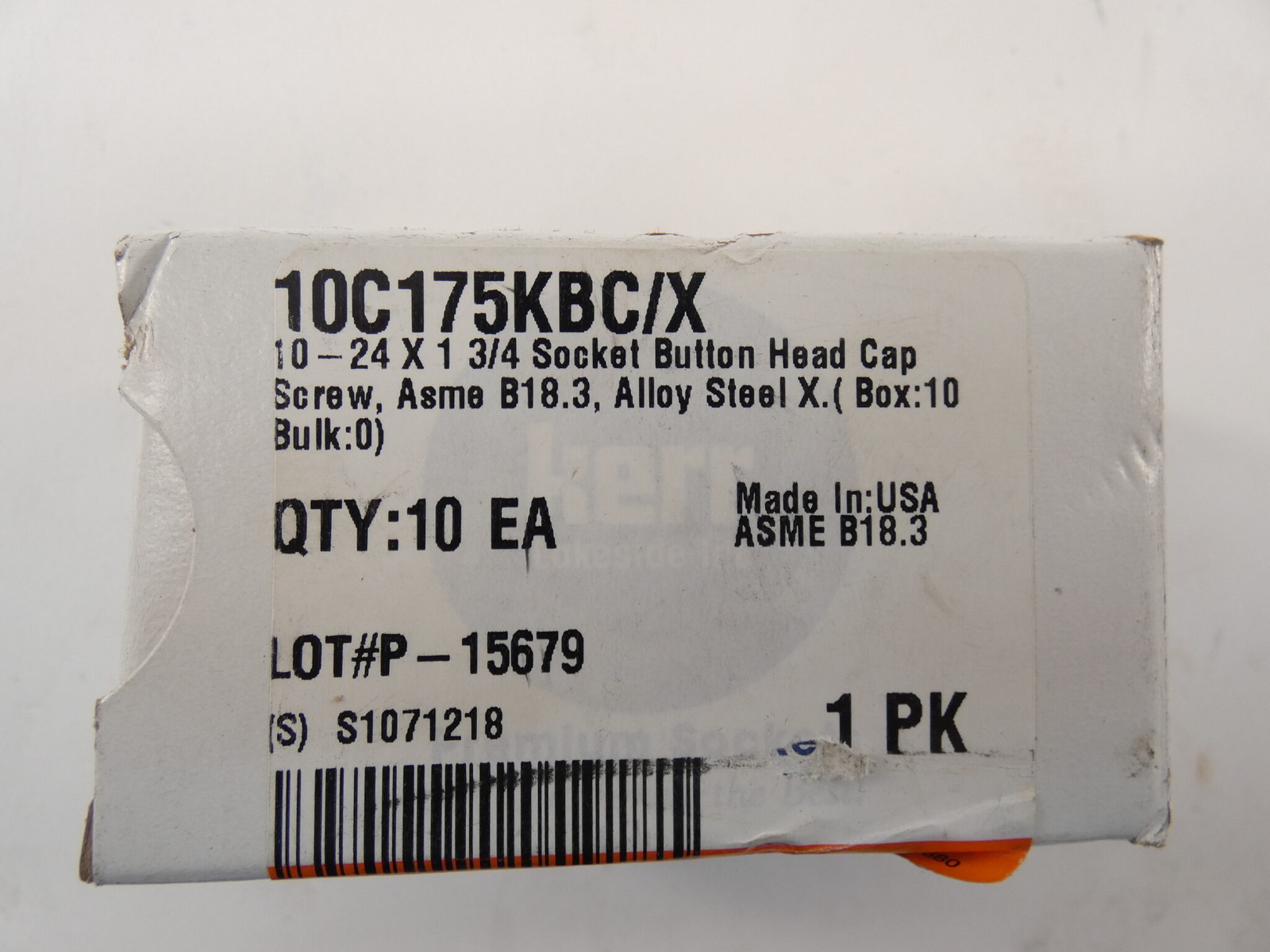 *Lot of 18* Kerr Lakeside 10C175KBC/X Socket Button Head Cap Screws 10-24 x 1…