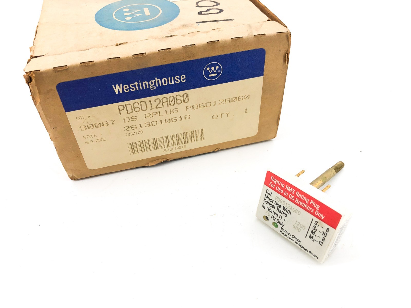 New Westinghouse PD6D12A060 Rating Plug 600A Plug Up To 1200A Type DS 30087