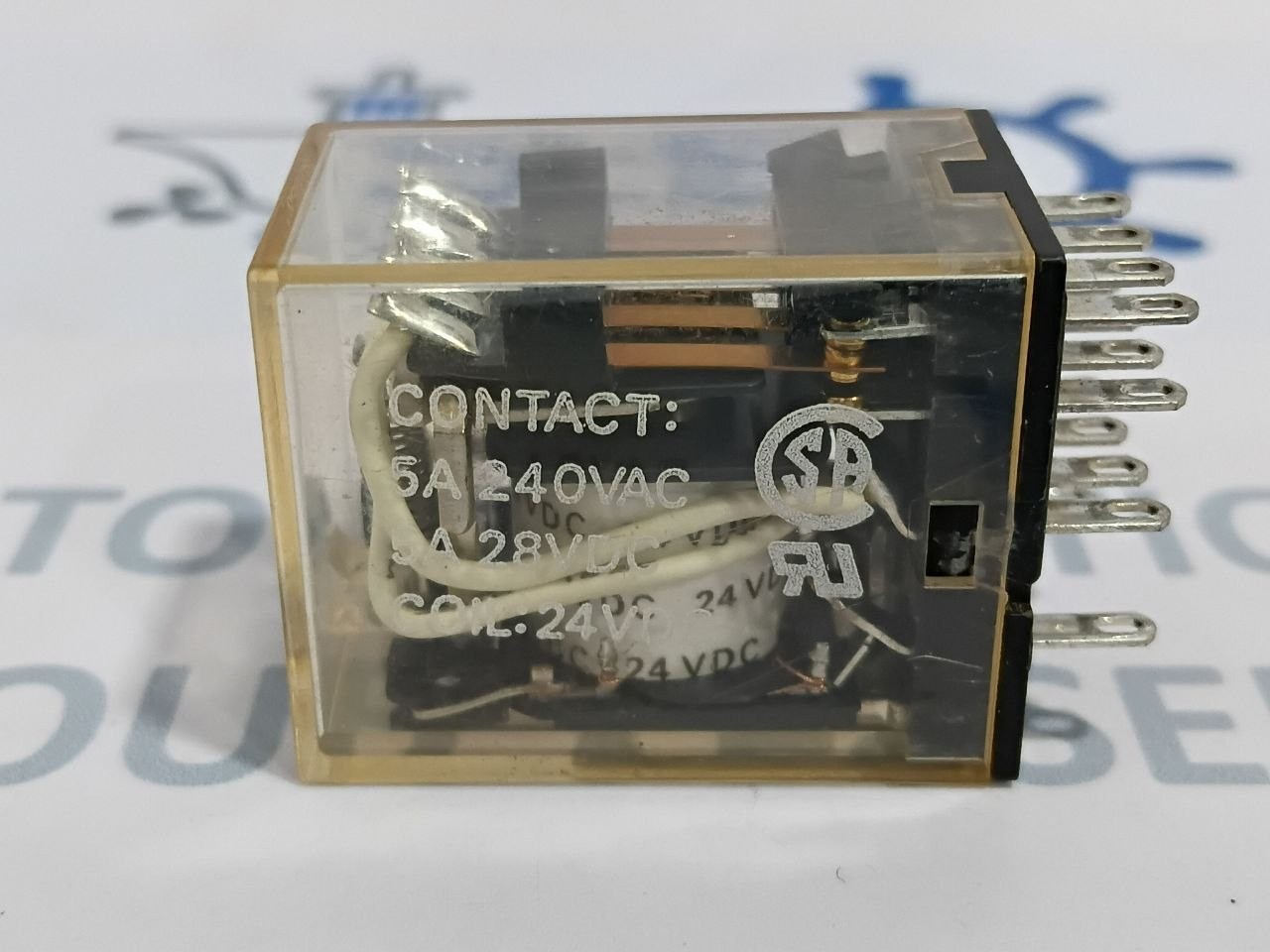 Omron MY4N-D2 Auxiliary Relay Coil Volt. 24VDC, 5A 240VAC 5A 28VDC (Unused New)