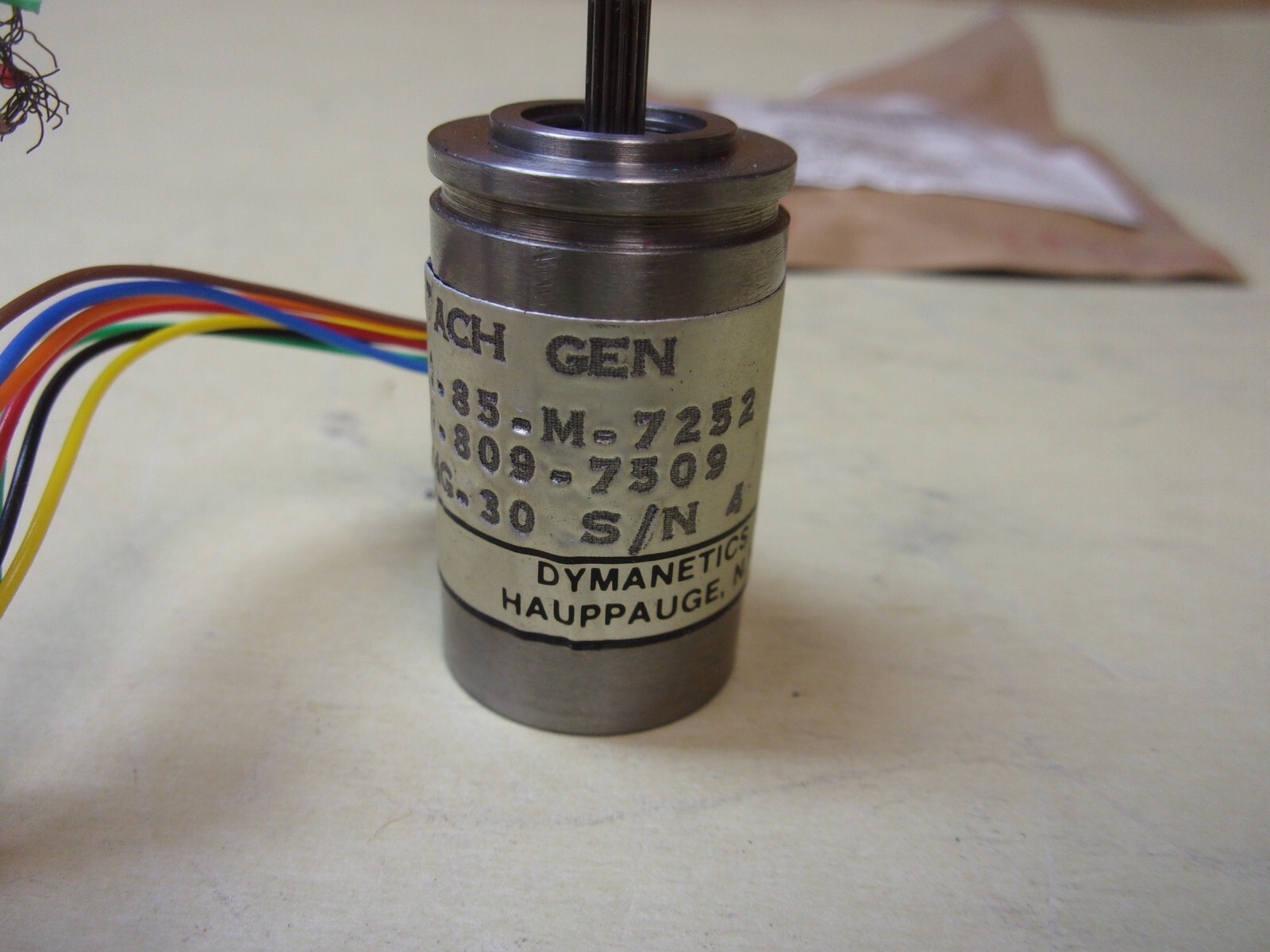 Dymanetics 6105-00-809-7509 Tachometer Generator Motor MG-30