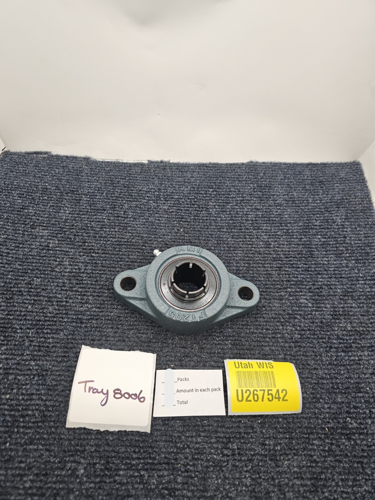 AMI FT205 2-Bolt Flange Mount Bearing With Asahi UE205 Insert Bearing