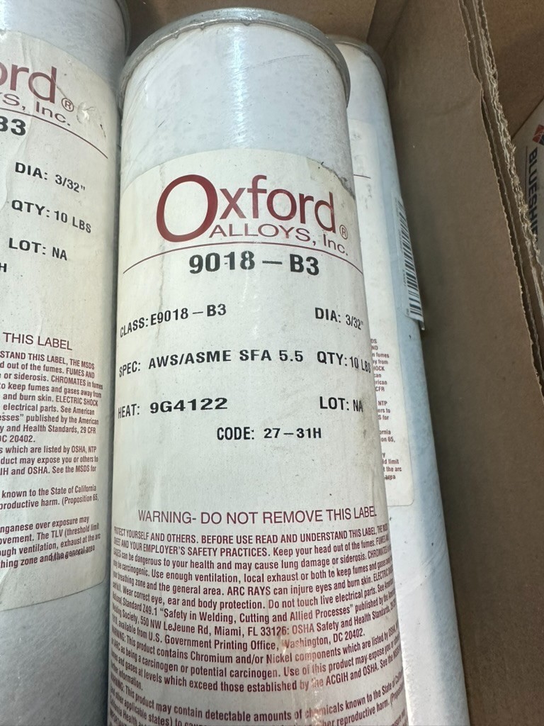 Oxford Alloys 9018-B3, OXF9018-B33-32, 3/32″, 10#, New in Can