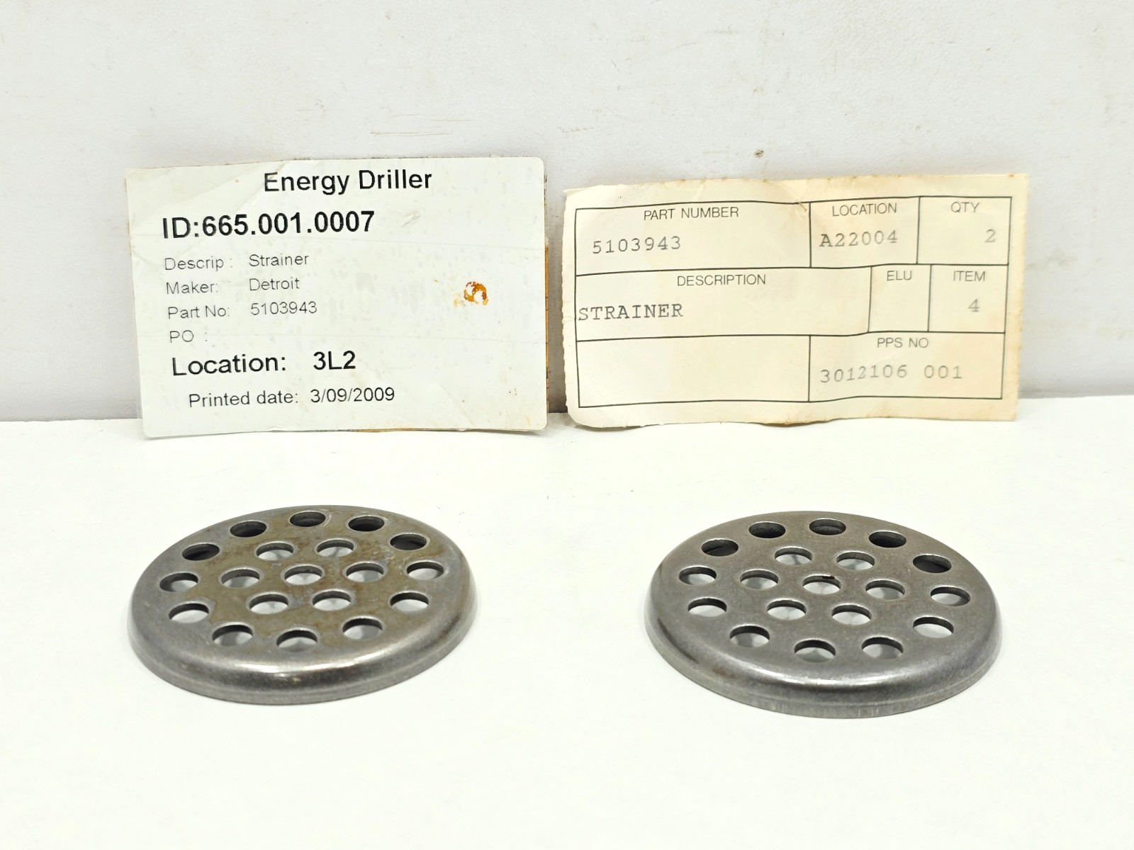 DETROIT 5103943 STRAINER LOT OF 2