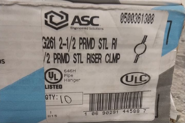 Anvil 500361308 10 Pk 2-1/2 In Pipe Size 400 Lb Load Capacity Steel Clamp