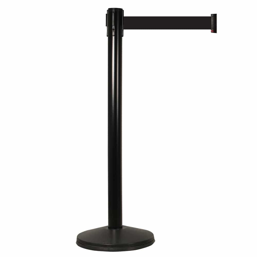 1 Pack Retracta Belt Prime 101SB-BK Belt Barrier 10′ Black Sloped