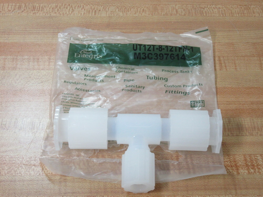 Entegris UT12T-8-12TFN-1 FlareTek Tee Adapter UT12T812TFN1