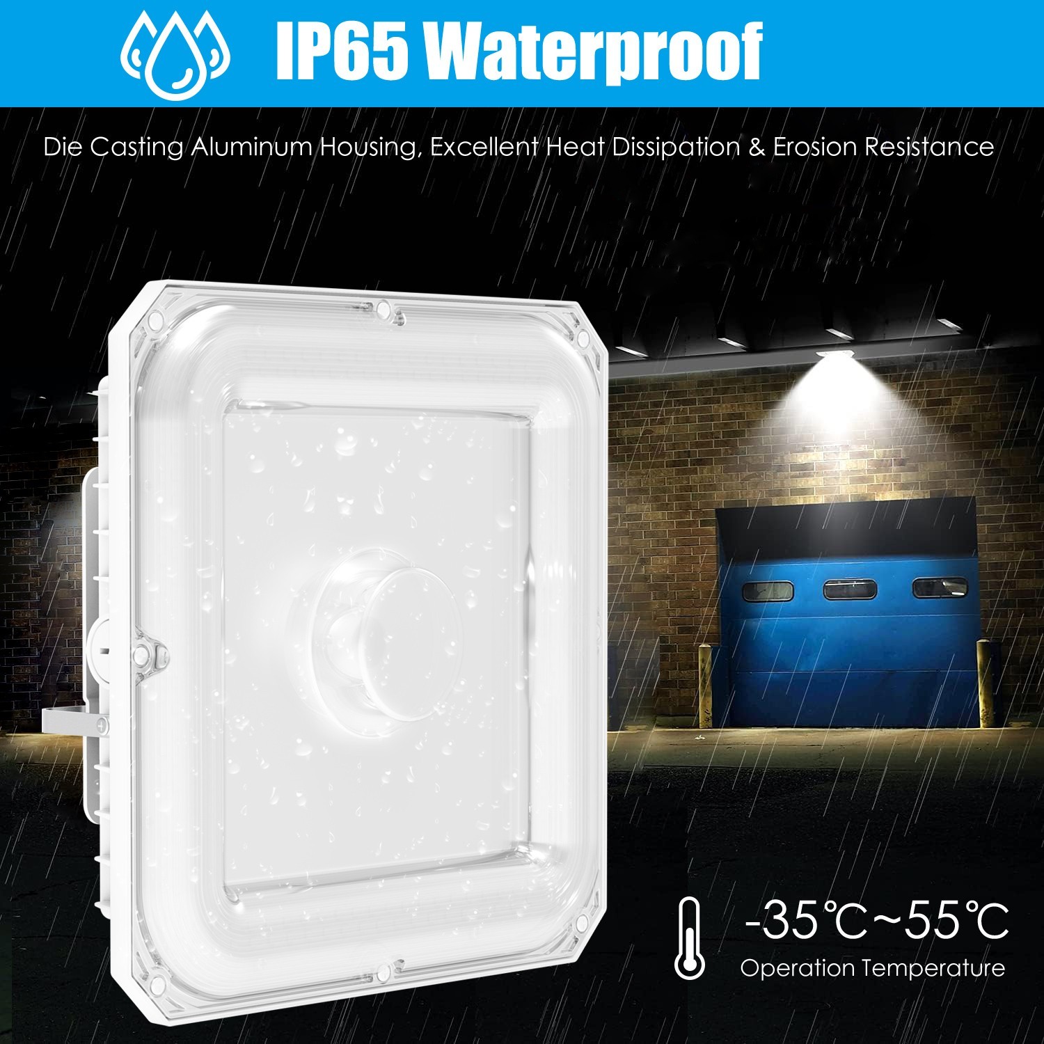 60W LED Gas Station Canopy Light Commercial Garage Parking Lot Lamp 4500K~5700K