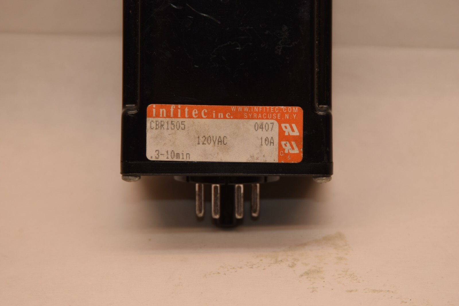 (NEW) INFITEC INC. CBR1505 120Vac .3-10min 10A Timer