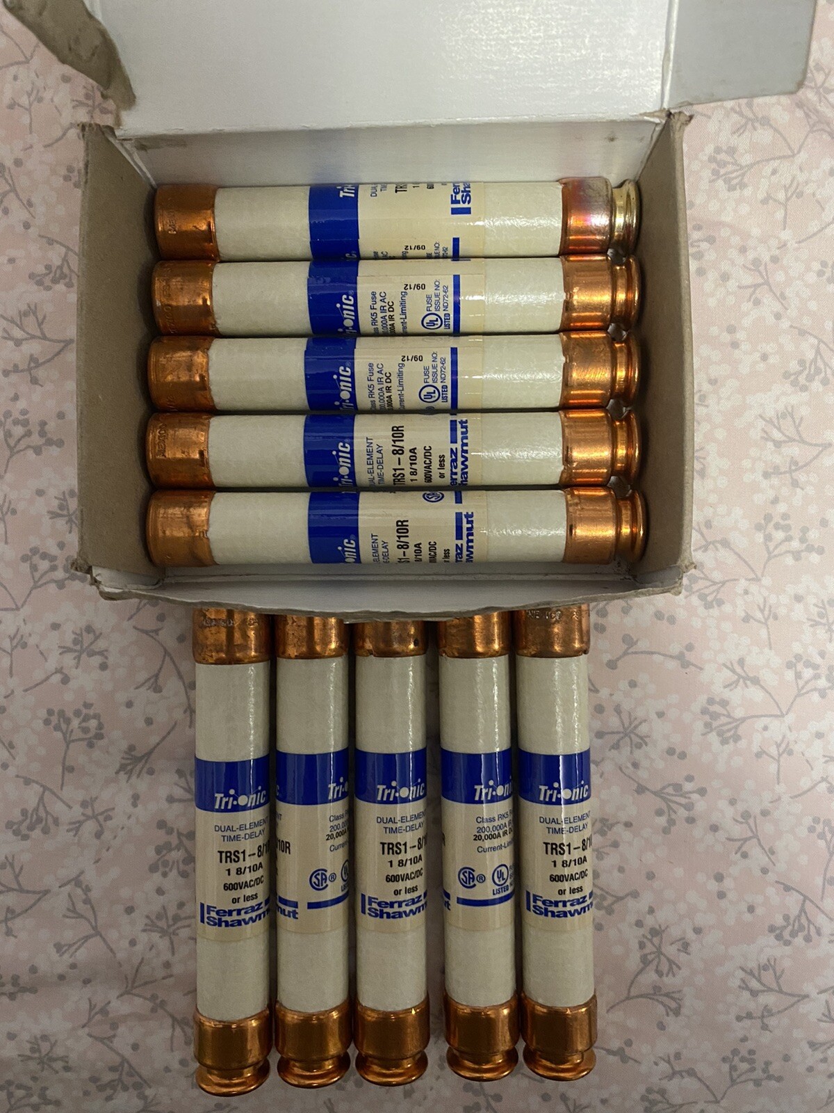 MERSEN TRS1-8/10R Fuse,Class RK5,1-8/10A,TRS-R Series. New old stock.