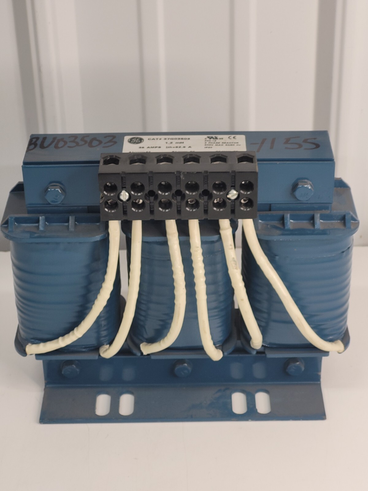 General Electric 37G03503 3 Phase Reactor 35 Amps 1.2mH 600 Volt 50/60Hz NOS l8