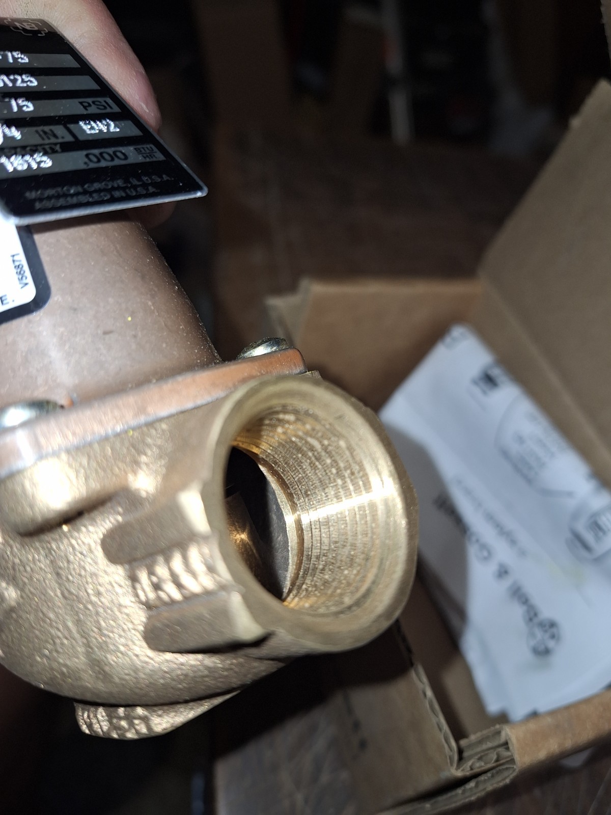 Bell & Gossett 110125 3/4″, 75 psi Relief Valve 1,615,000 BTU/HR