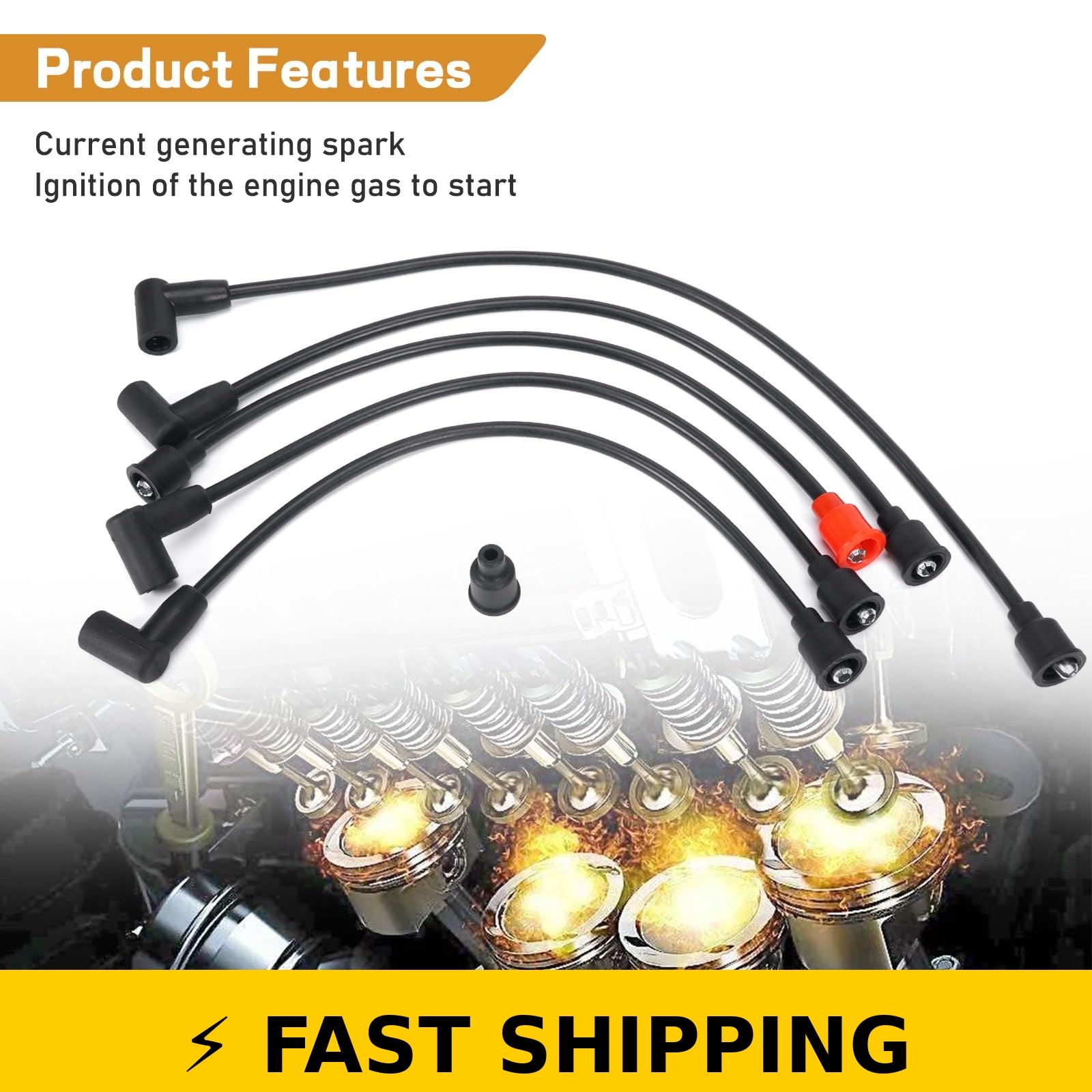 Atesilor Spark Plug Wire Set for Ford Tractors 1953-1964