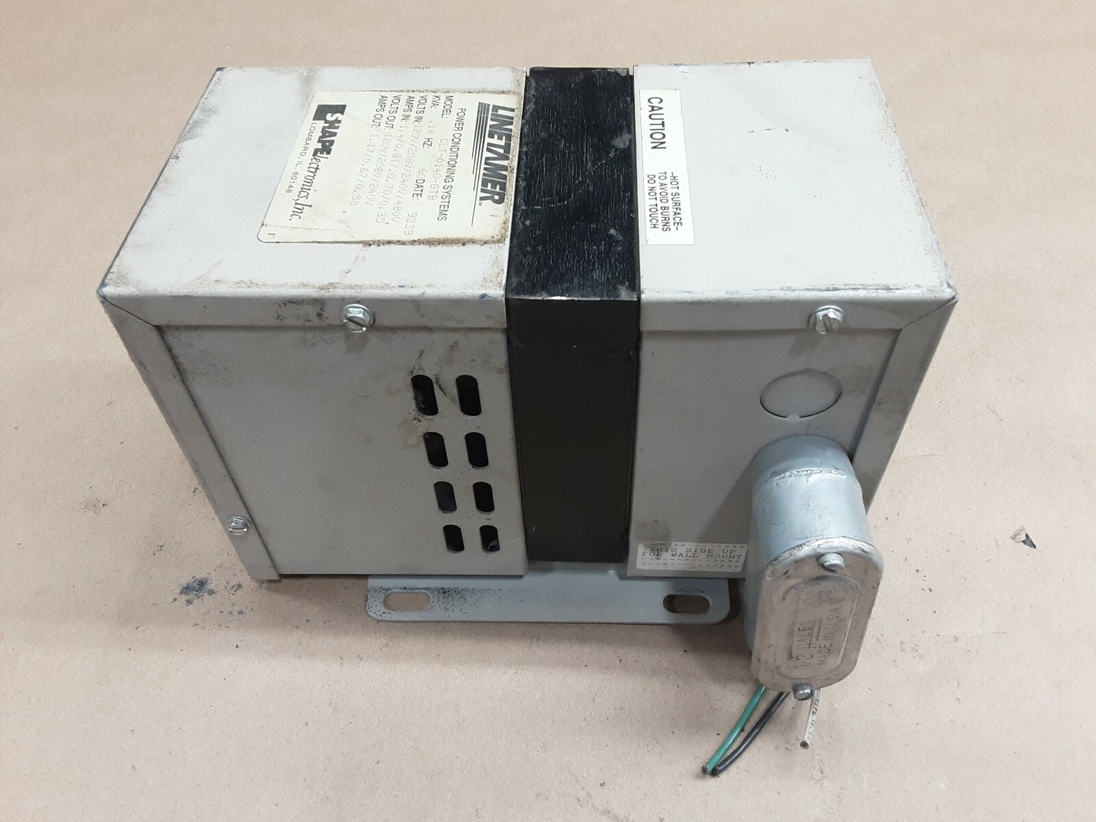WIREMOLD POWER CONDITIONING ISOLATION TRANSFORMER CLT-0140-GTB .14KVA #15B6PR3RM