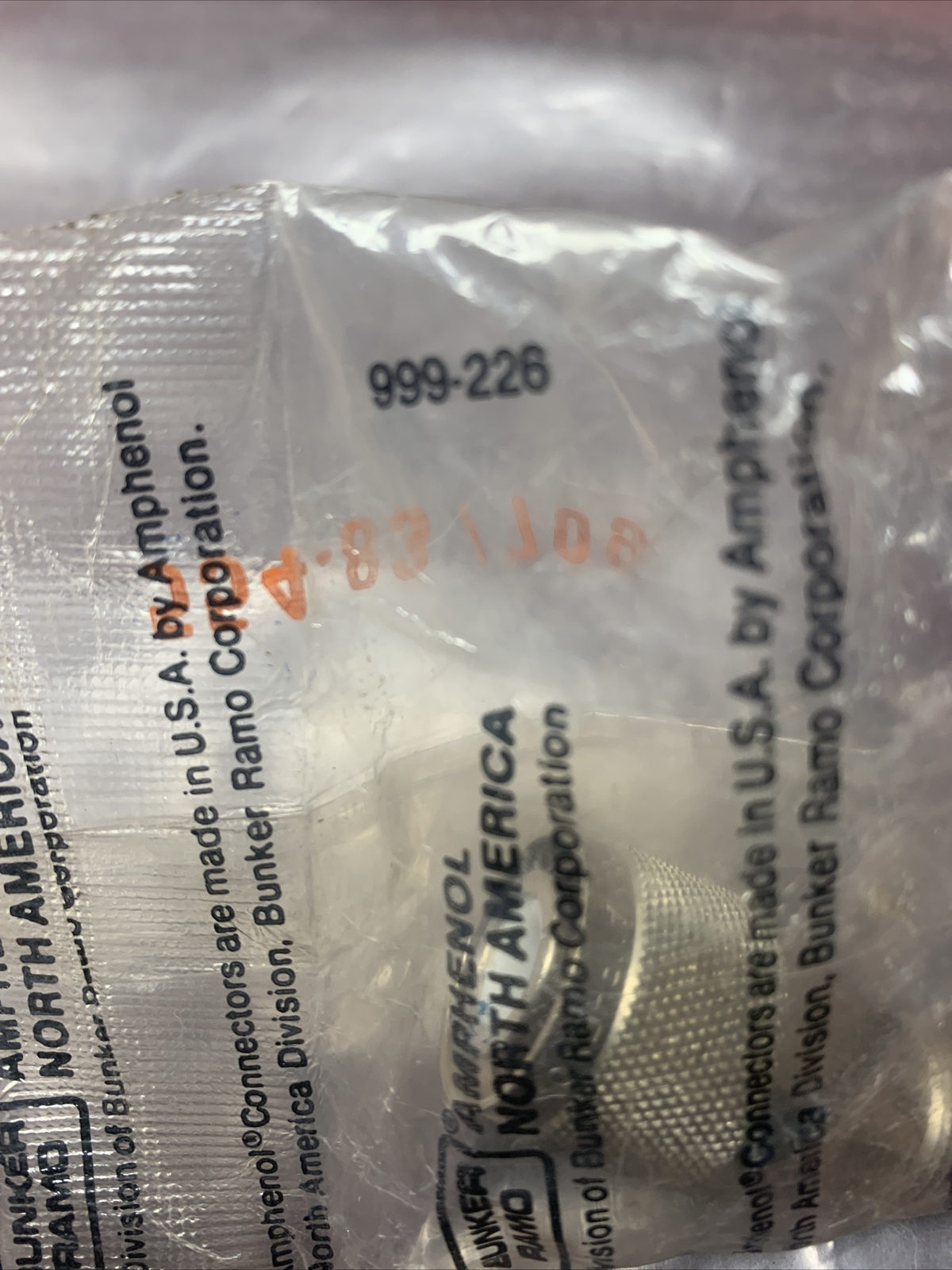 NEW Bunker Ramo Amphenol 999-226 Male BNC Connector 554-83/709
