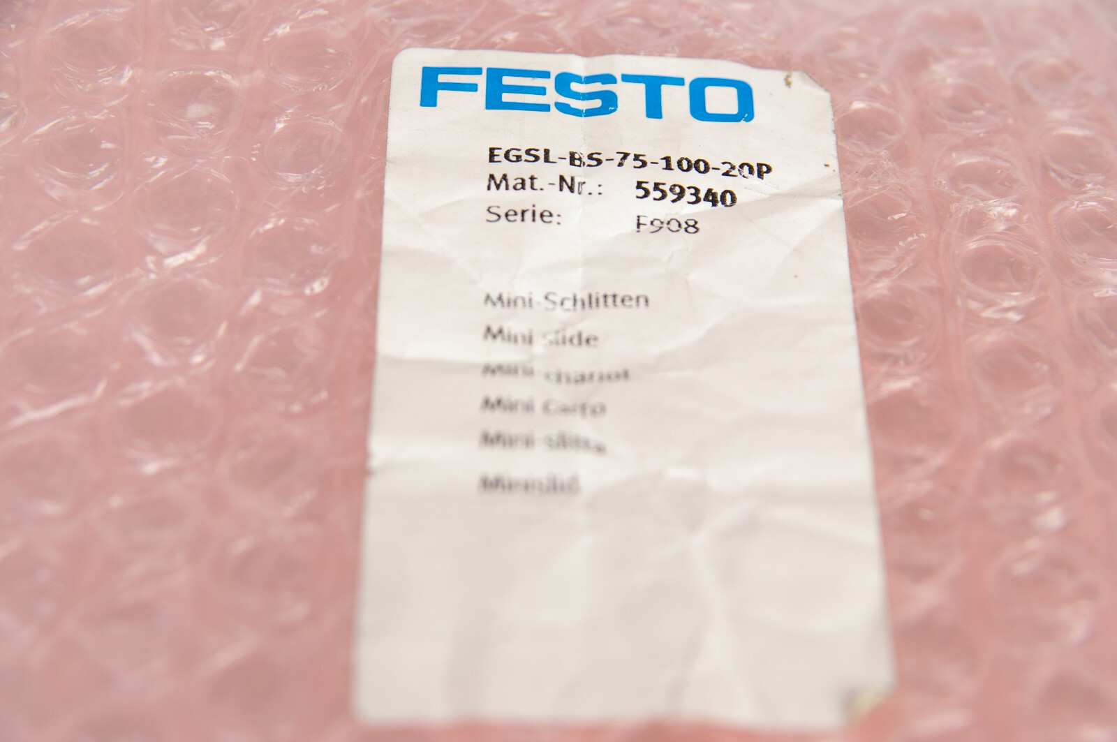 Festo EGSL-BS-75-100-20P 559340 Mini Slide